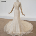 Jancember HTL1359 luxury crystal latest bridal mermaid wedding gowns